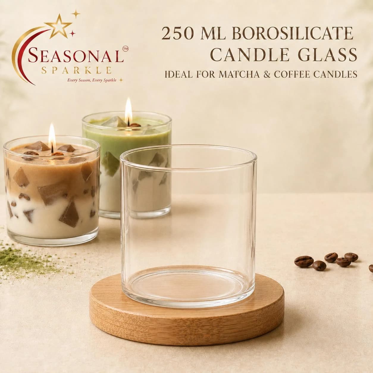 250ml Borosilicate Candle Glass (moq 4 pcs)