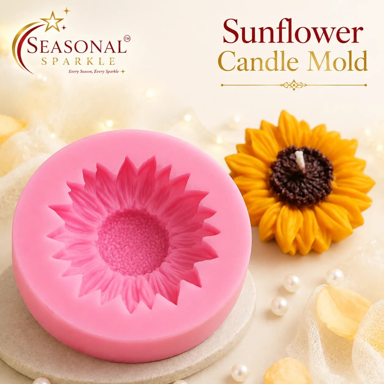 Sunflower Candle Silicone Mould