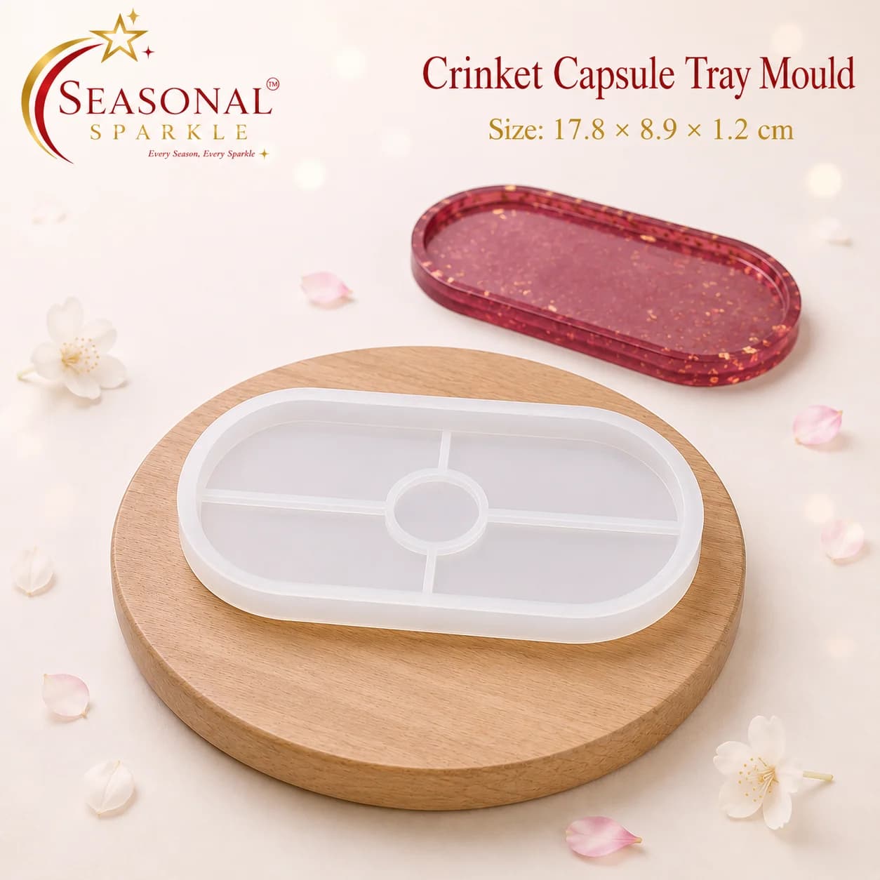 Trinket Capsule Tray Mould (17.8x8.9cm)