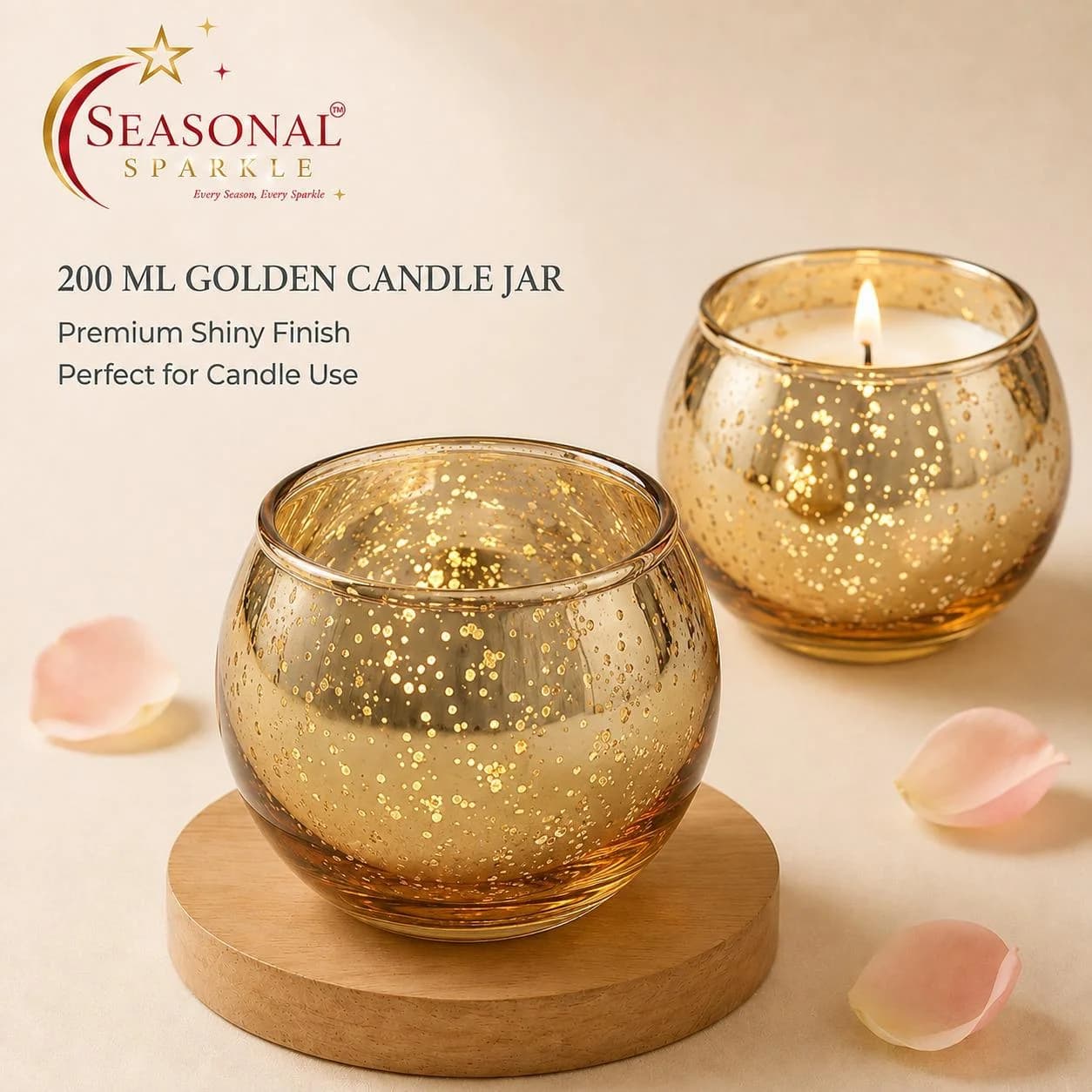 200ml Golden Candle Jar (moq 2 pcs)