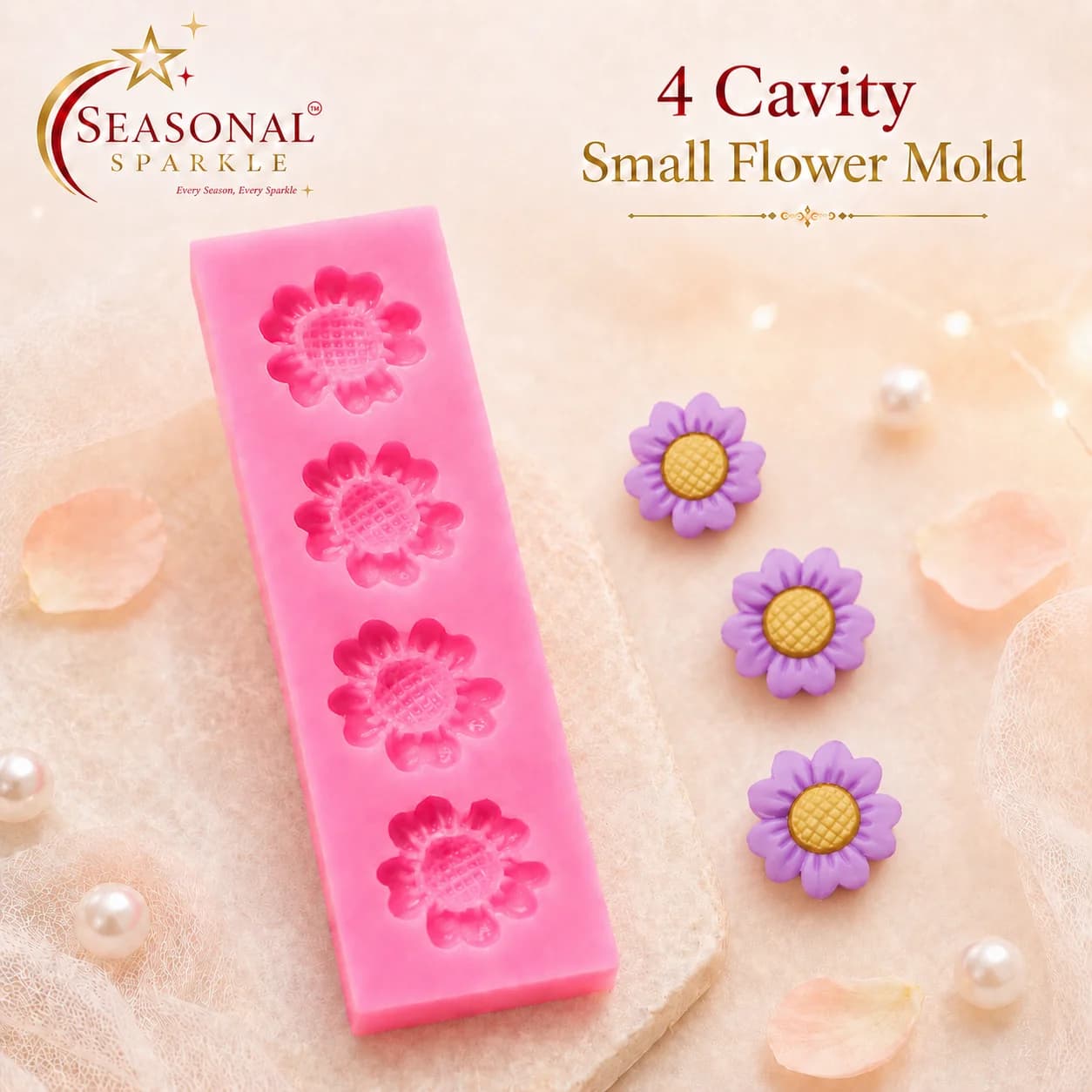 Multi-Cavity Small Flower Candle Mould