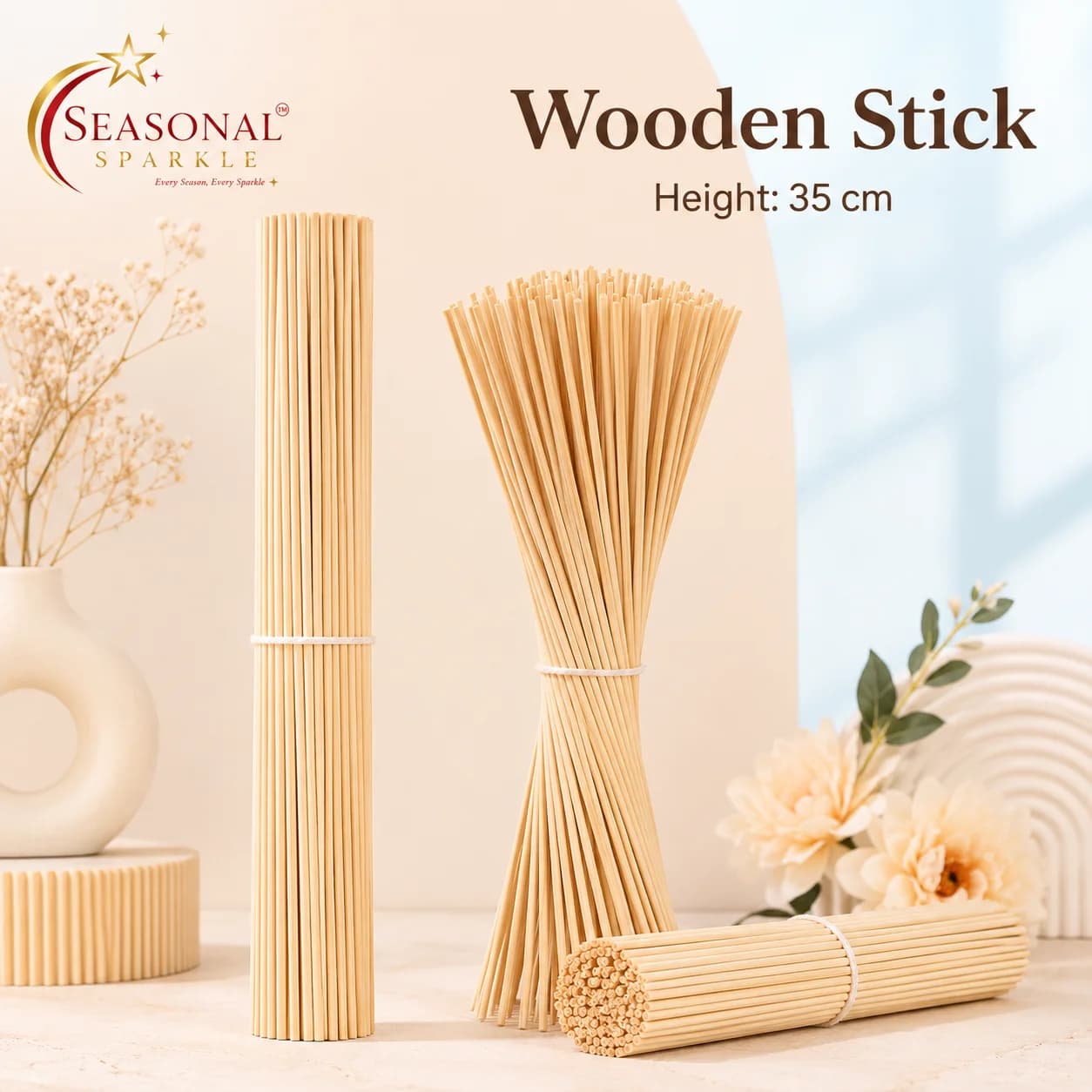 Long Wooden Stirring Sticks (35 cm) (25 pcs)