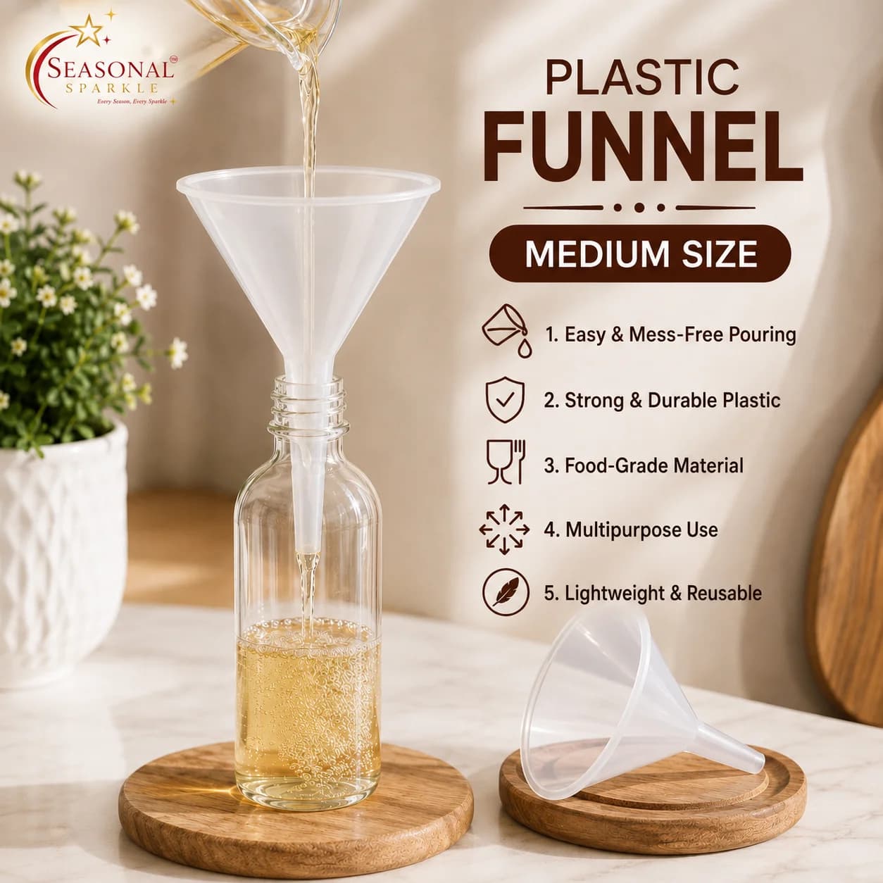Plastic Wax Pouring Funnel (Medium Size) (moq 5 pcs)