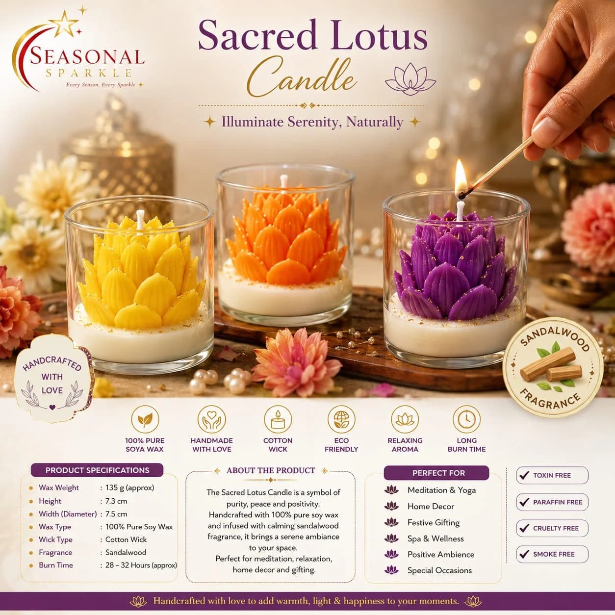 Sacred Lotus Candle