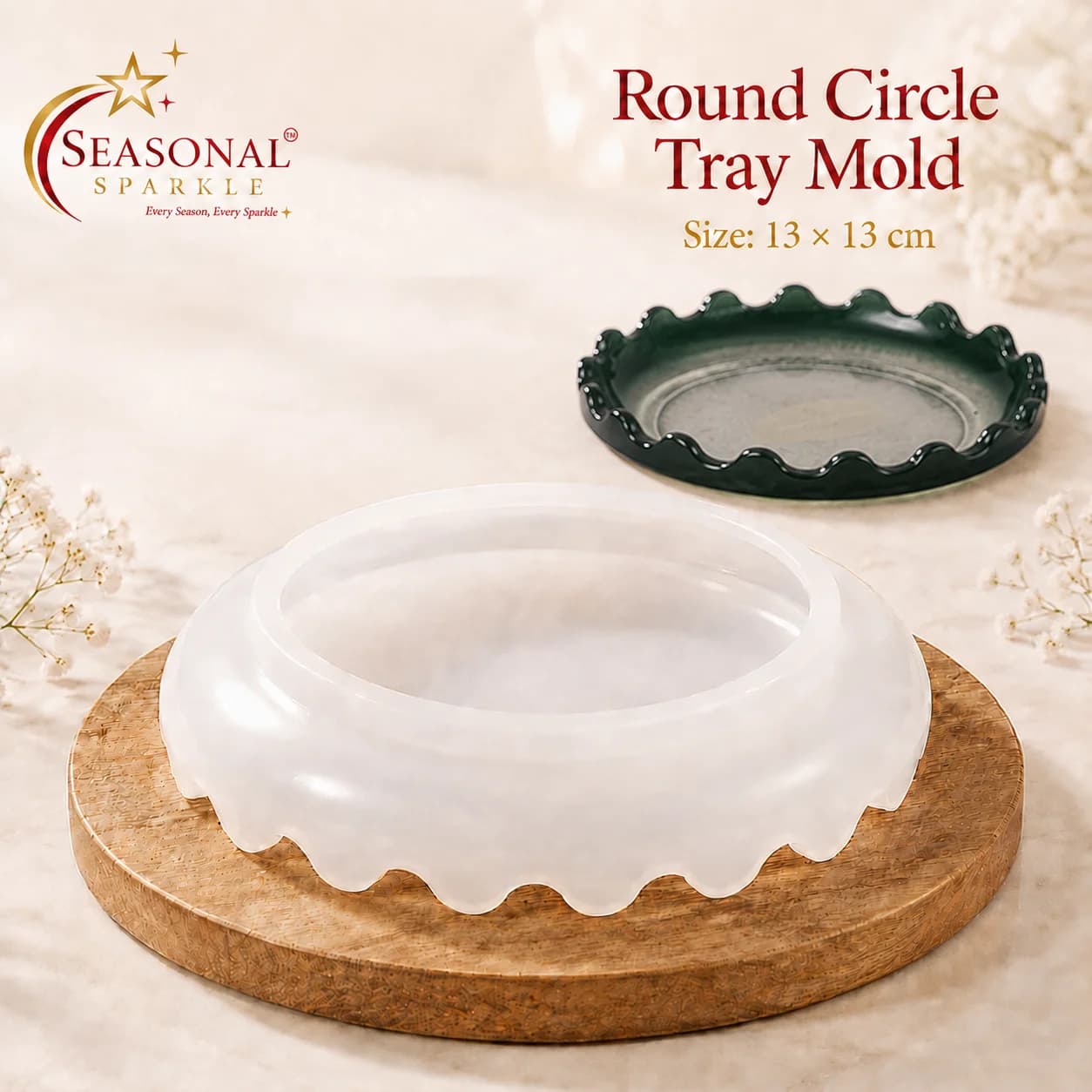 Round Circle Concrete Tray Mould (13cm)