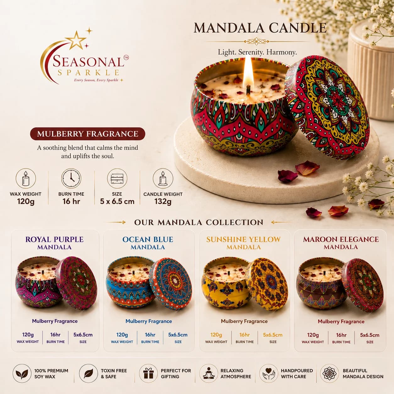 Mandala Candle