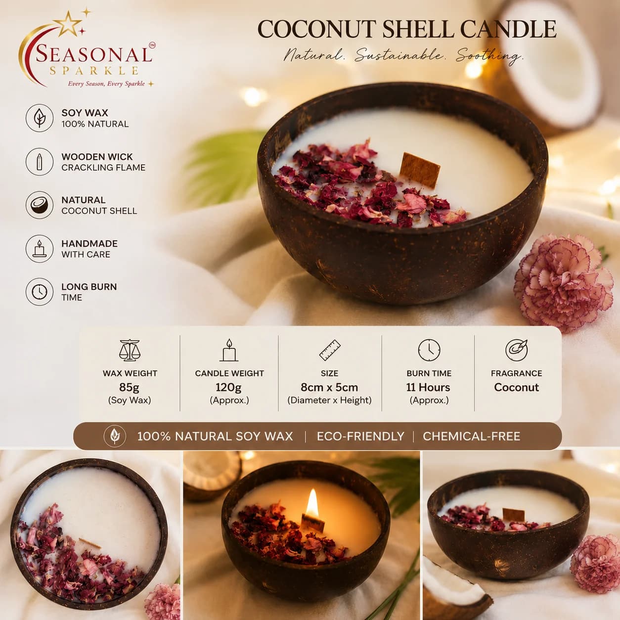 Coconut Shell Candle