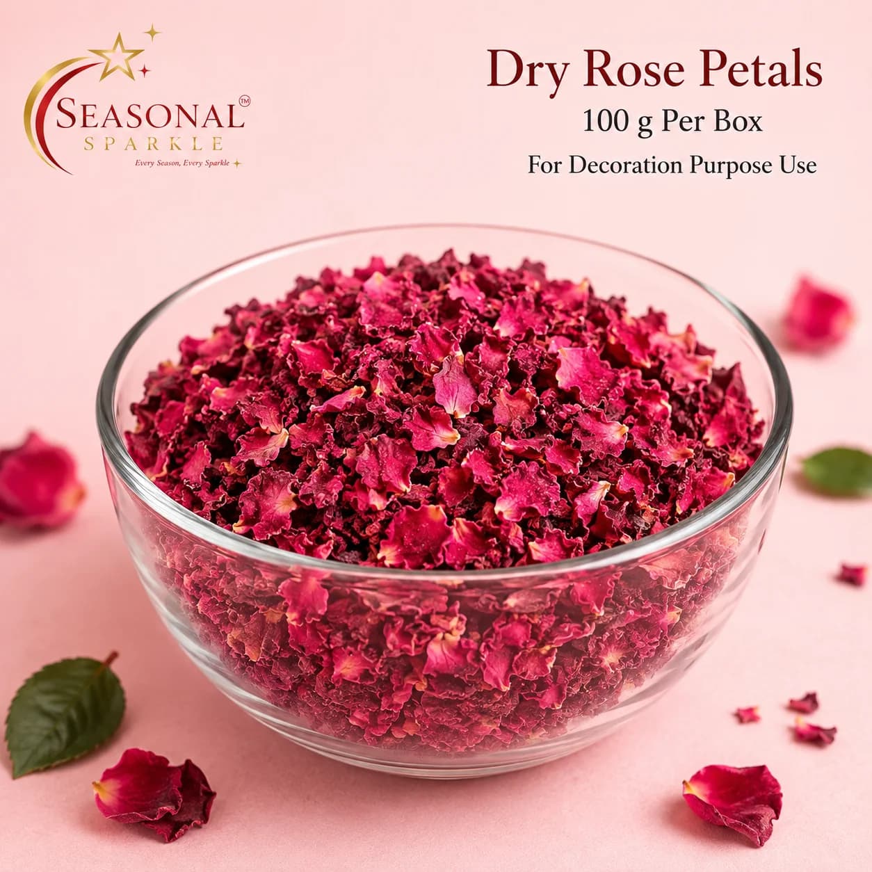 Dried Red Rose Petals (100g)