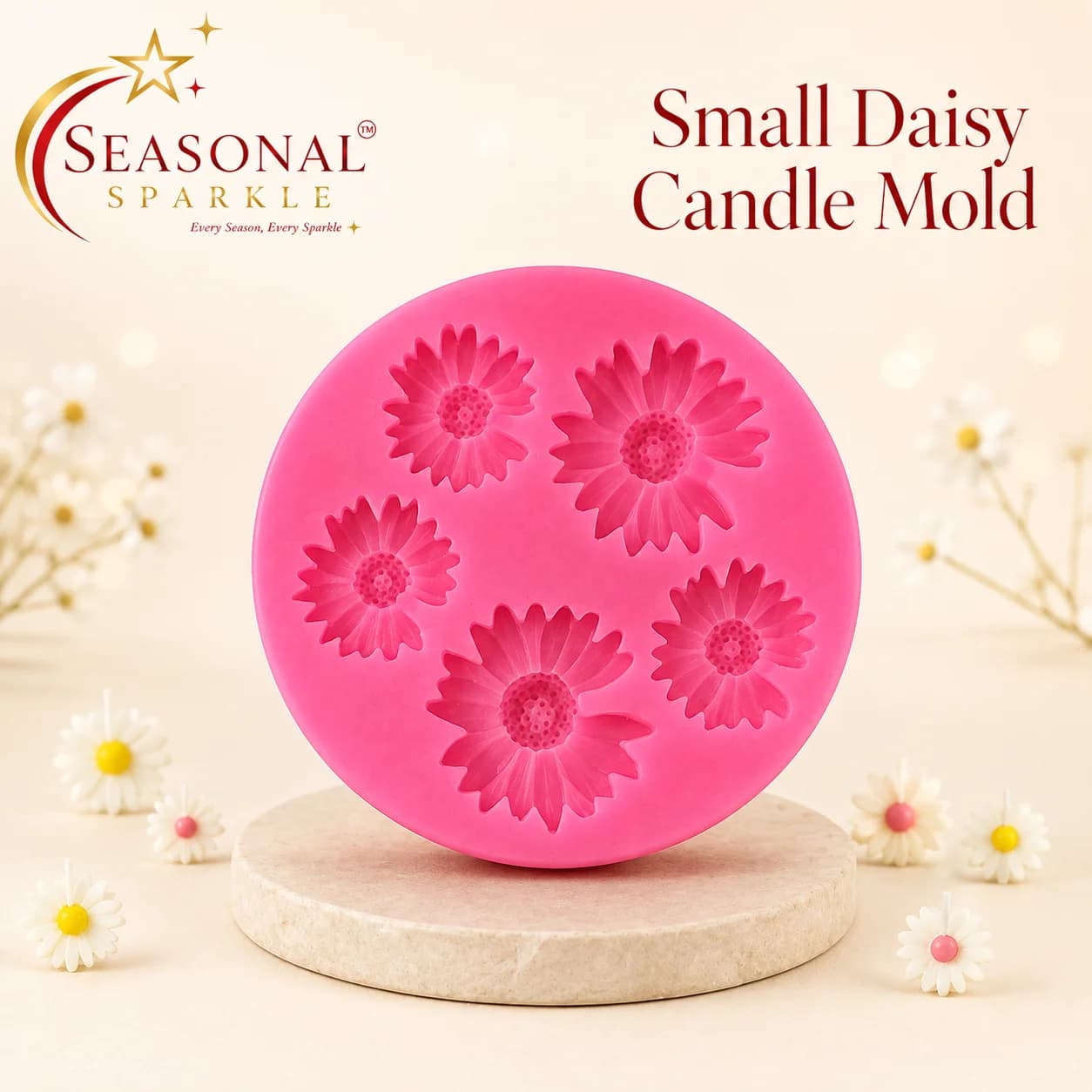 Small Daisy Flower Candle Mould