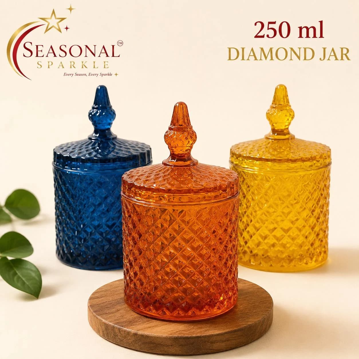 250ml Diamond Jar (moq 2 pcs)
