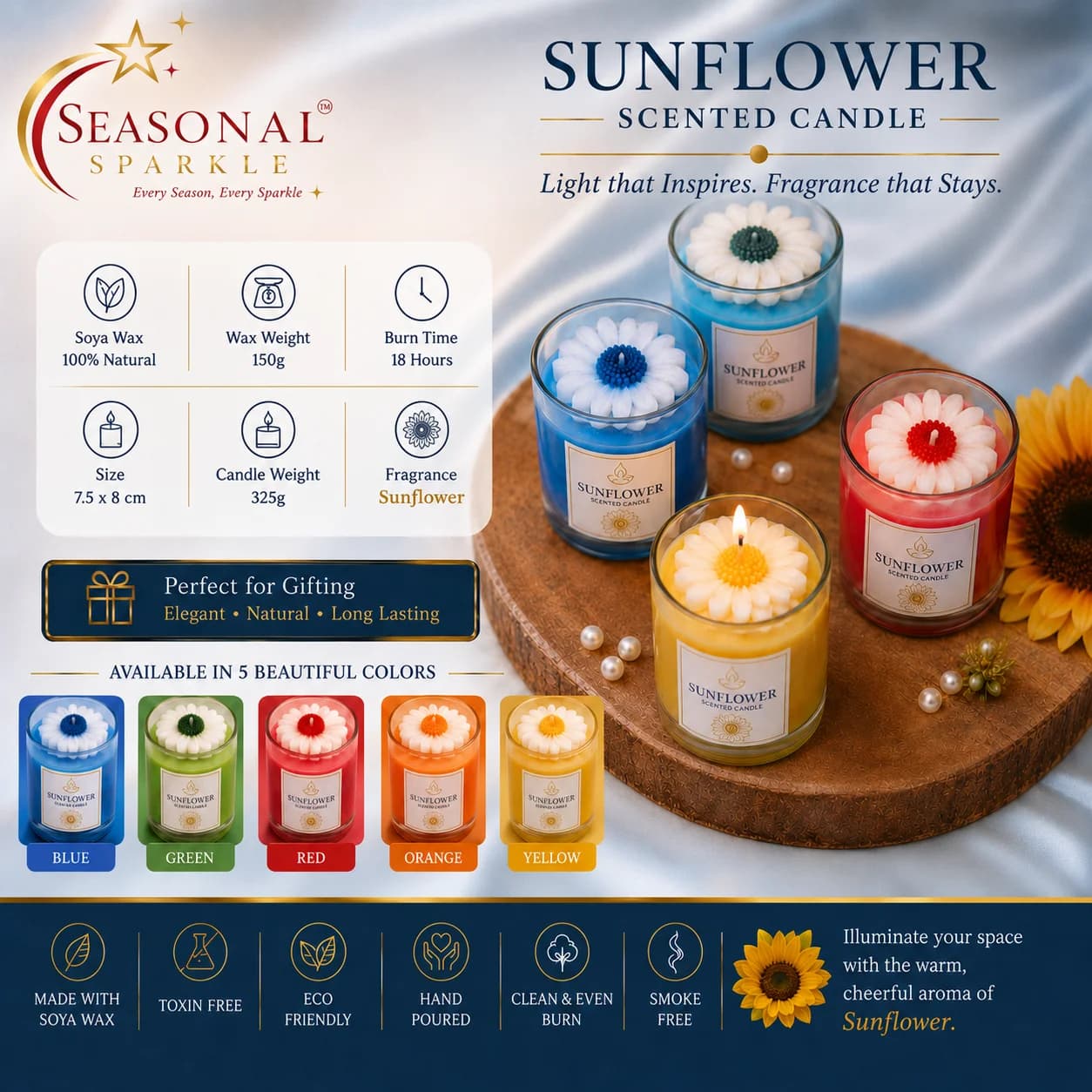 Sunflower Scented Candle