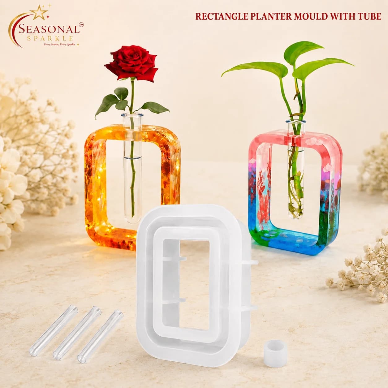 Rectangle Planter Mould with Test Tube