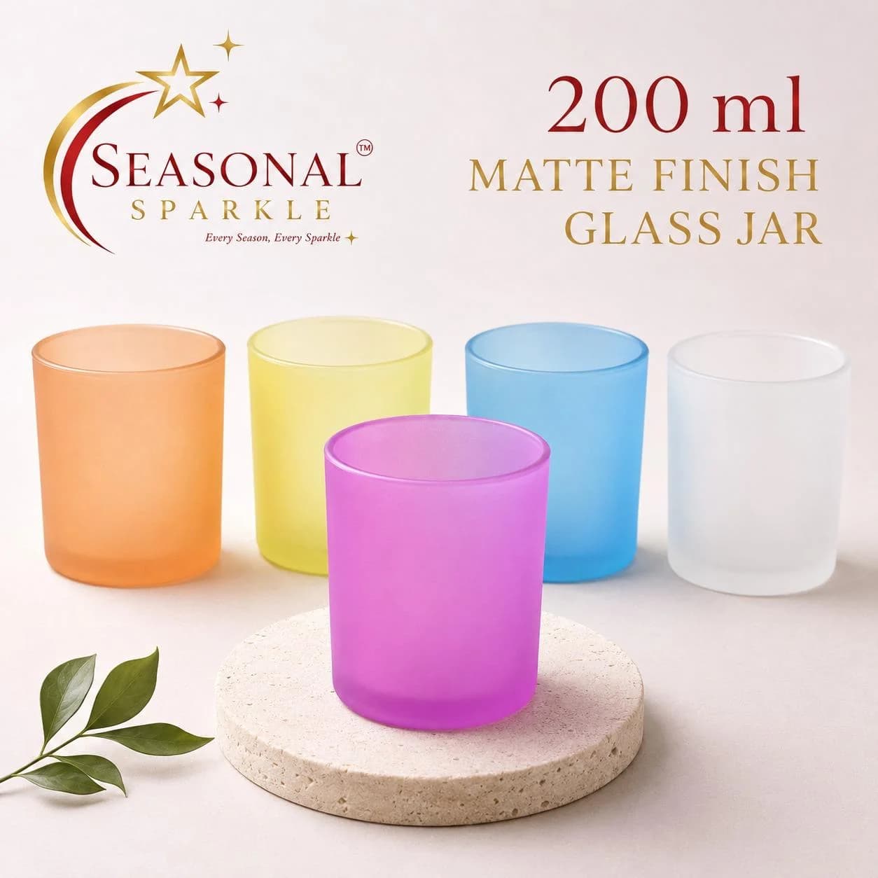 200ml Matte Finish Glass Jar (moq 4 pcs)