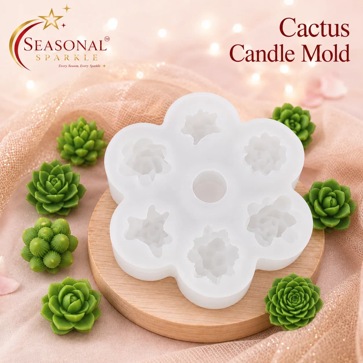 Succulent Cactus Candle Silicone Mould