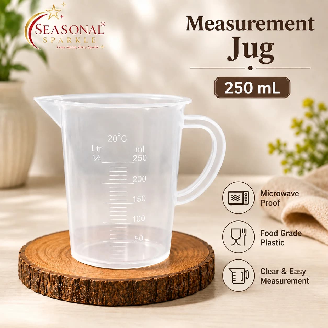 Plastic Wax Measuring Jug (250 ml) (moq 2 pcs)