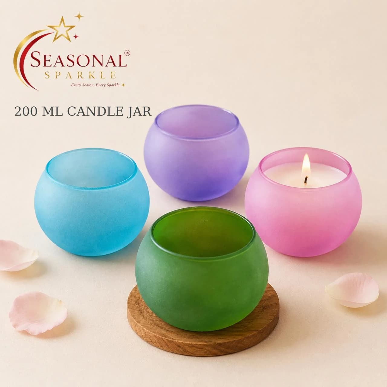200ml Round Candle Jar (moq 2 pcs)