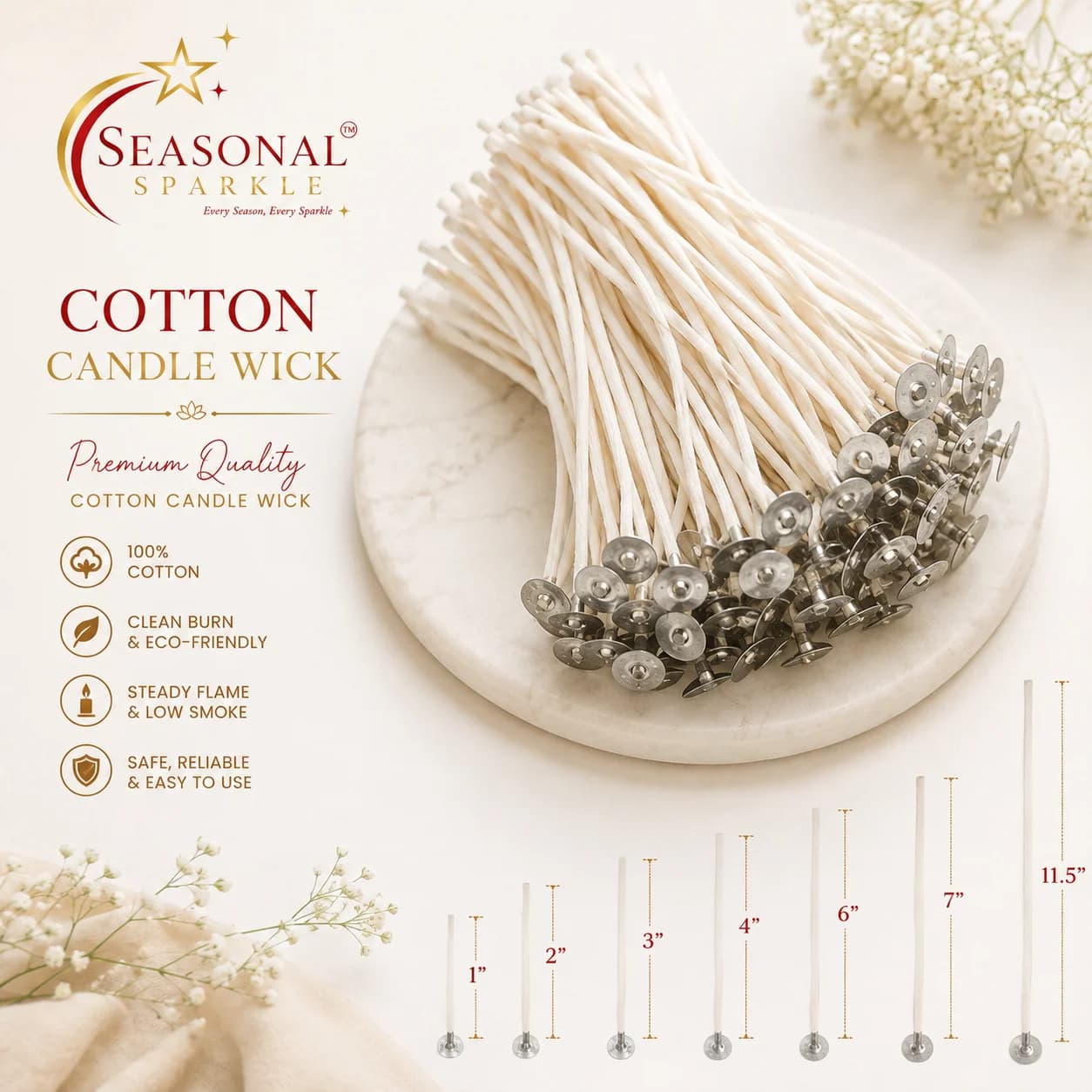 Pure Cotton Candle Wick