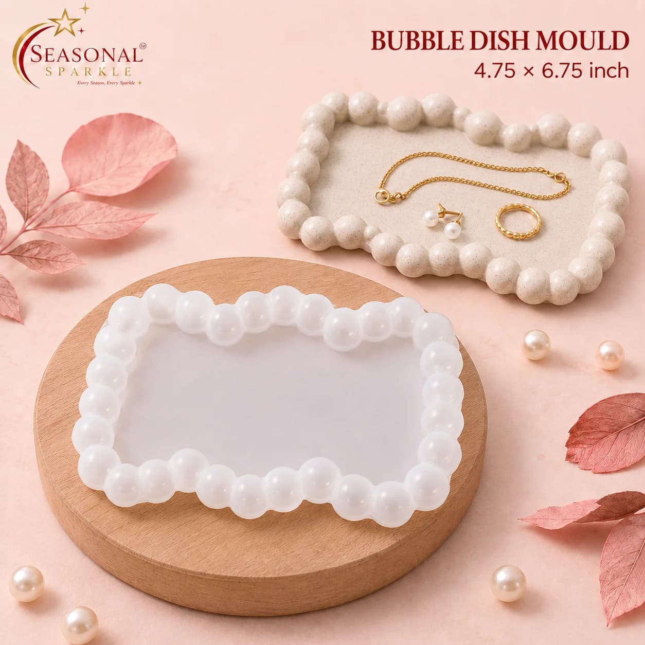 Bubble Trinket Dish Mould (4.75x6.75 Inch)