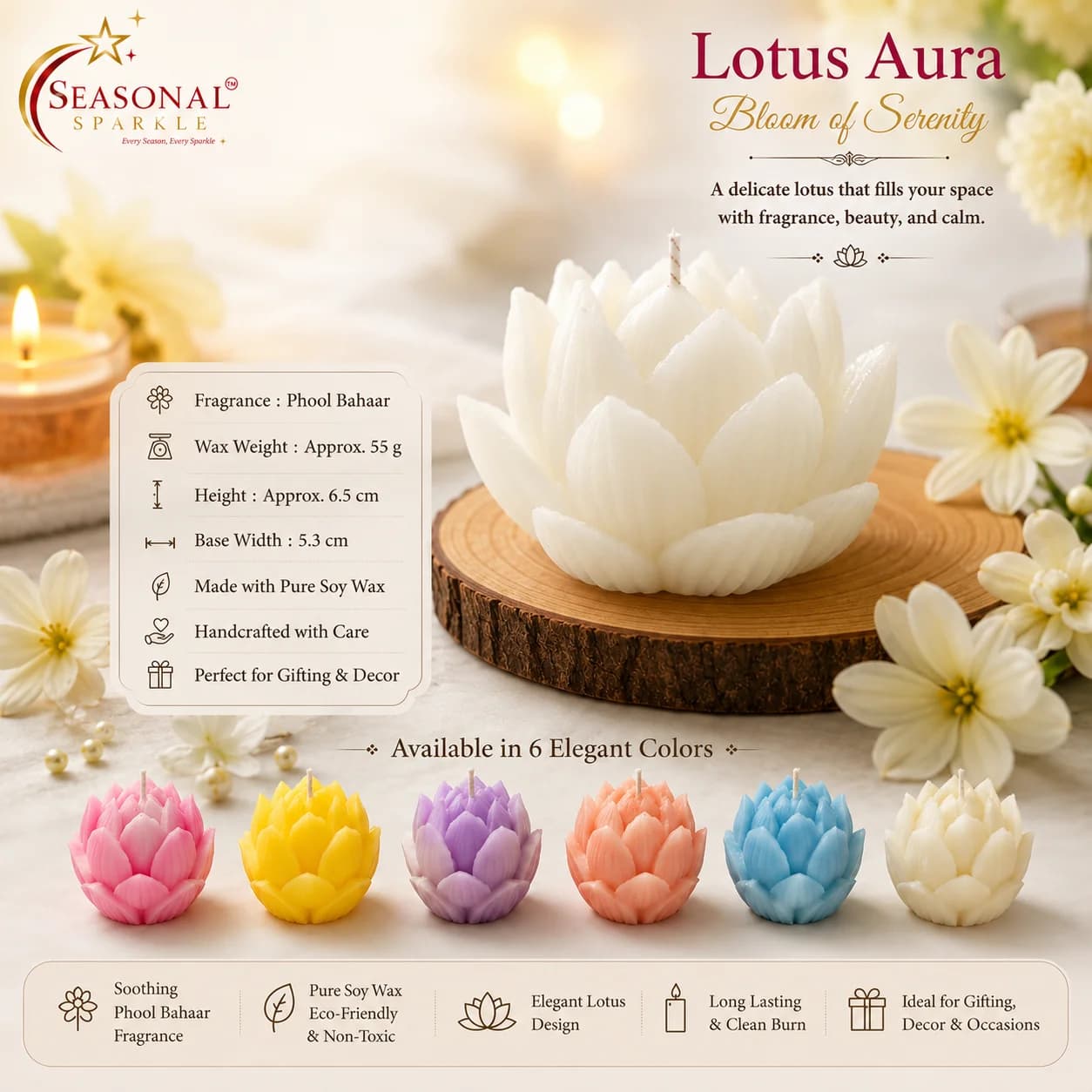 Lotus Aura (Bloom of Serenity) (set of 2)