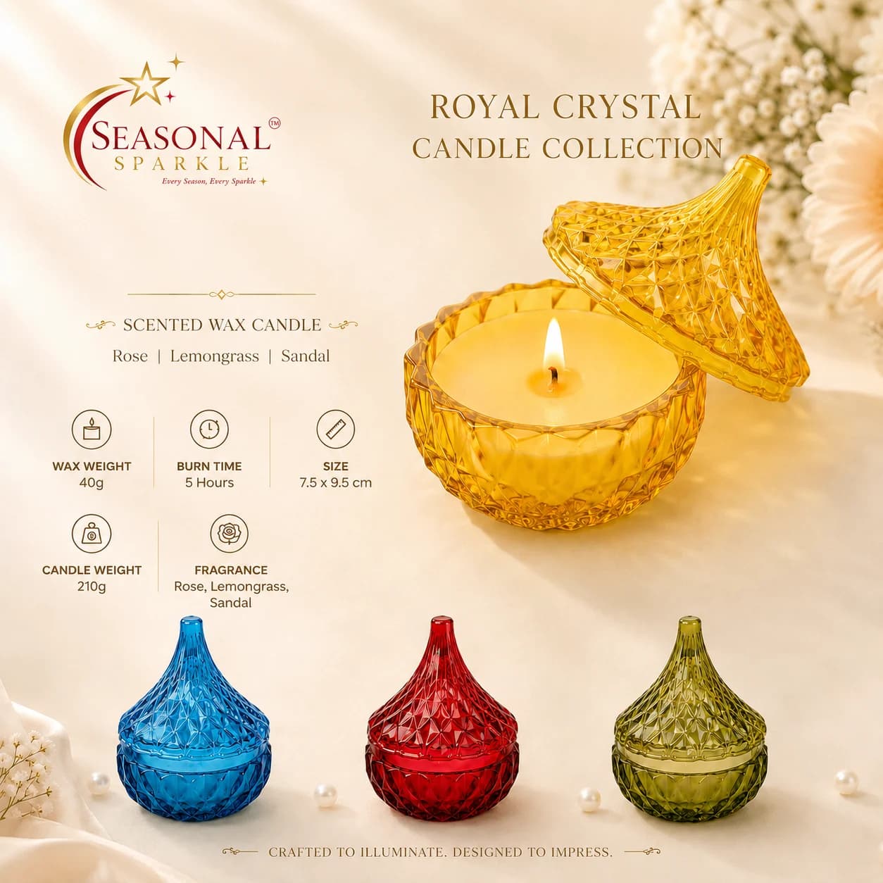 Royal Crystal Candle Collection