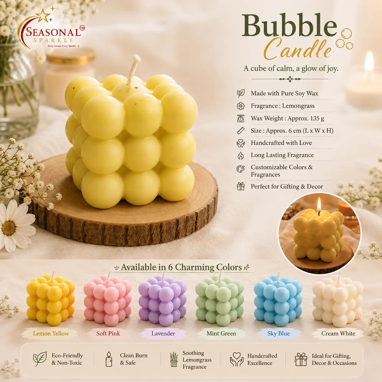 Bubble Candle (Classic Cube)