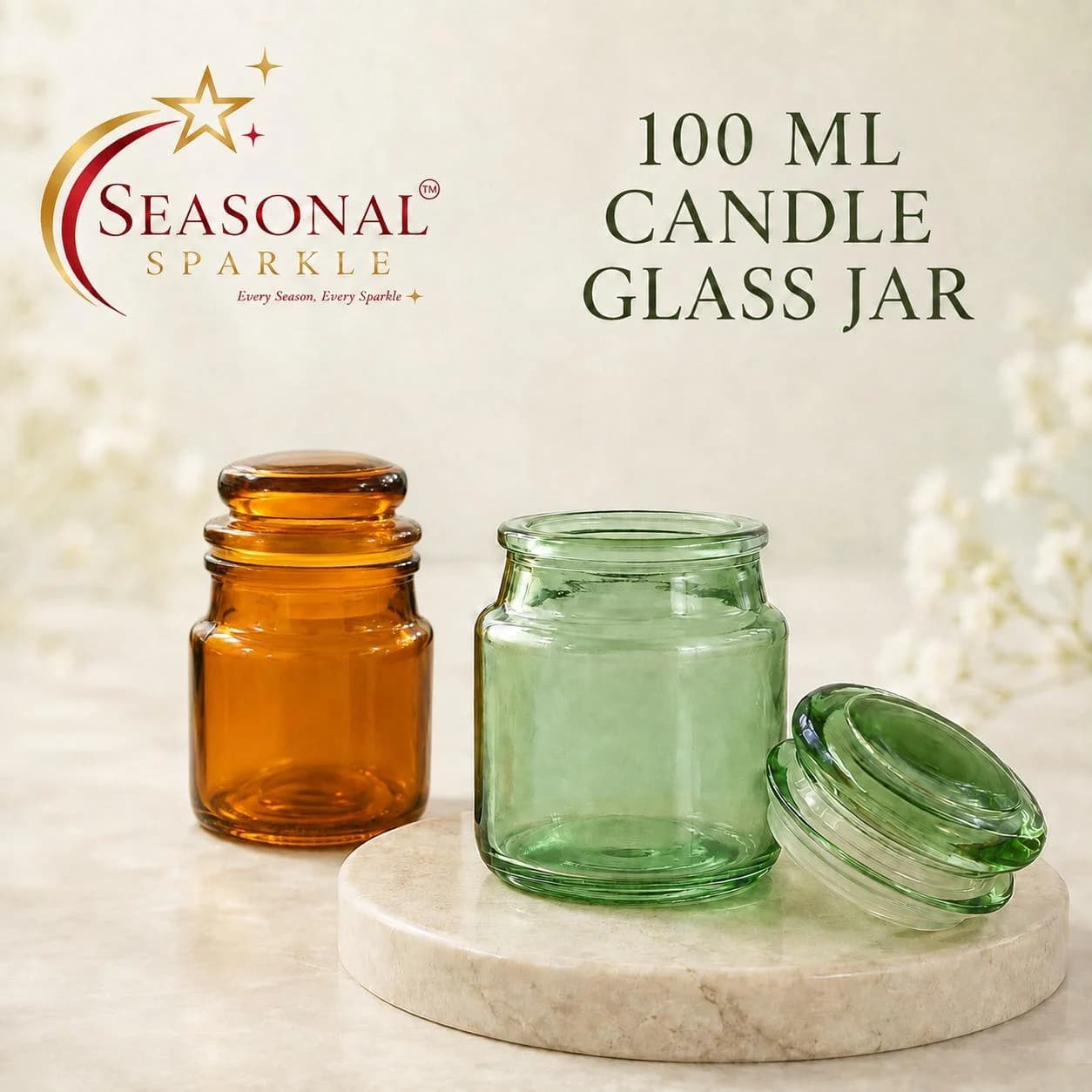 100ml Apothecary Candle Glass Jar (moq 4 pcs)
