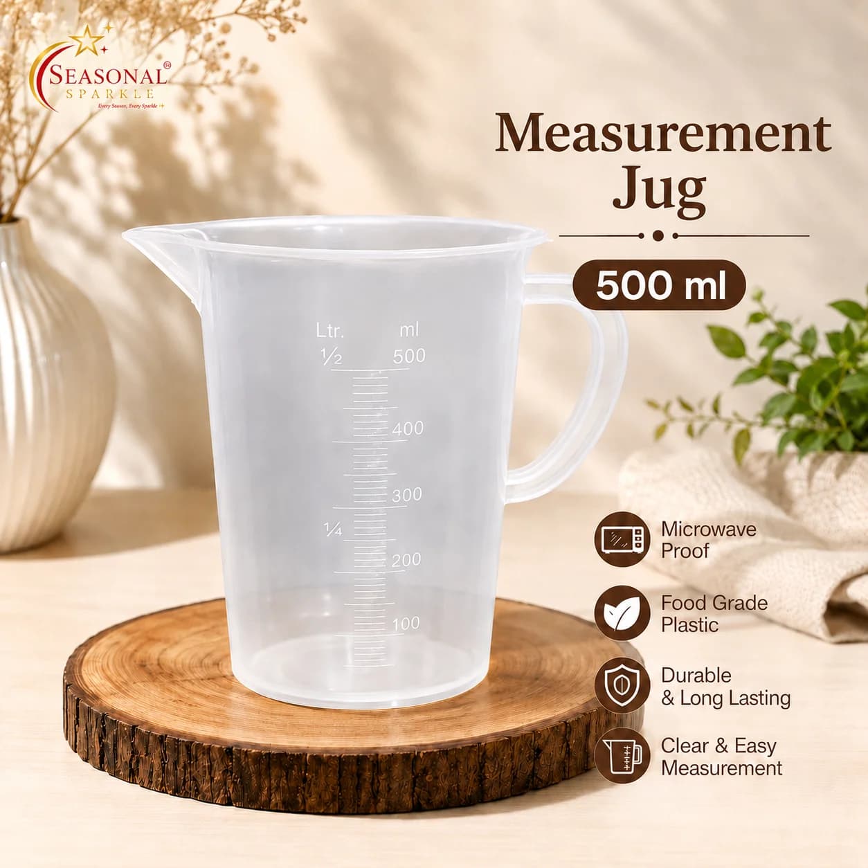 Plastic Wax Measuring Jug (500 ml) (moq 2 pcs)