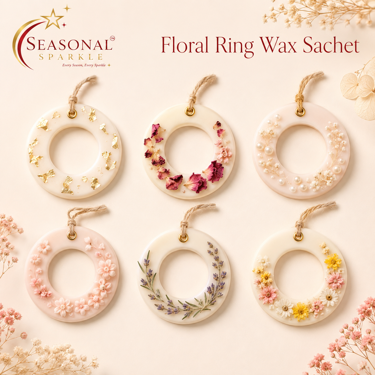 Floral Ring Wax Sachet
