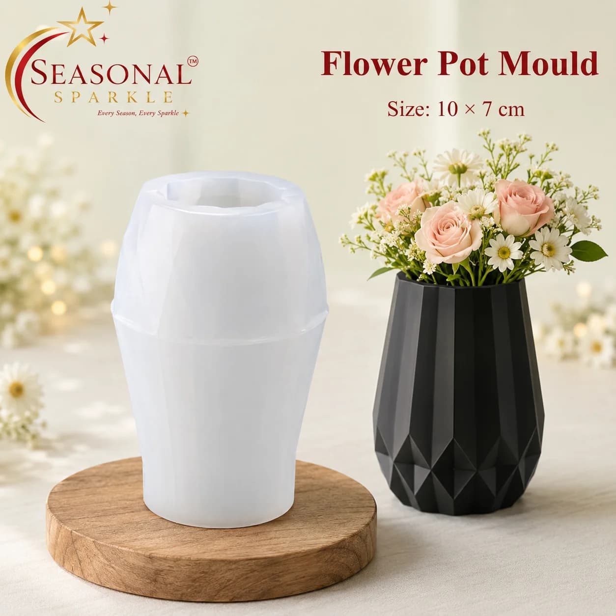 Flower Pot Planter Silicone Mould (10x7cm)