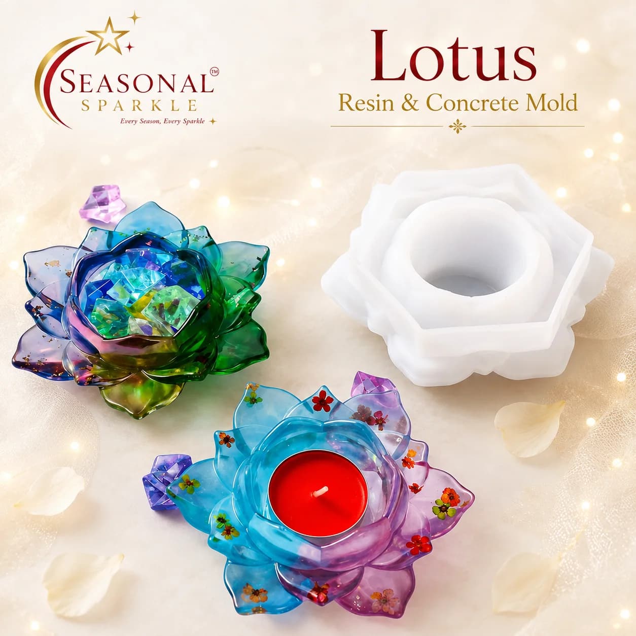Lotus Bloom Resin & Concrete Mould