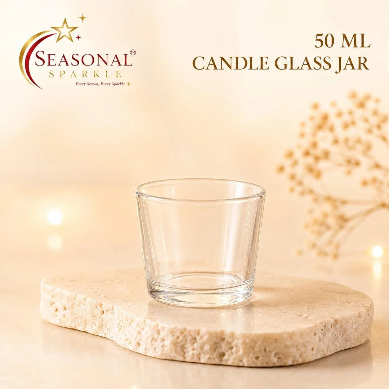 50ml Candle Glass Jar (moq 12 pcs)