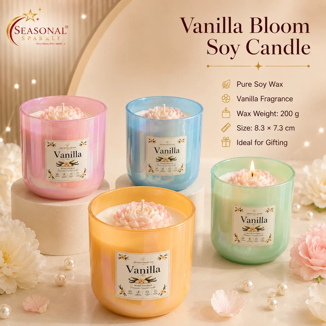 Vanilla Bloom Soy Candle